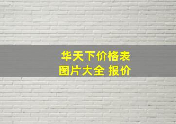 华天下价格表图片大全 报价